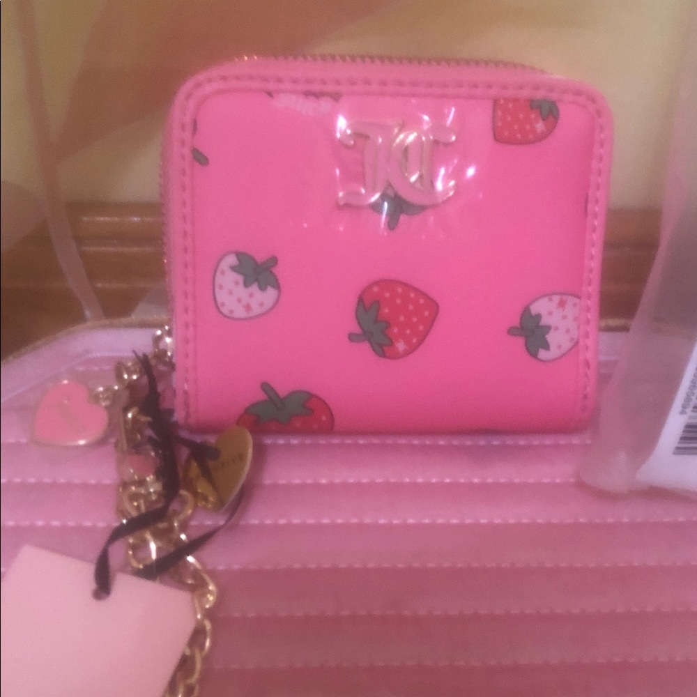Juicy Couture Pink Wallet with Strawberry Design